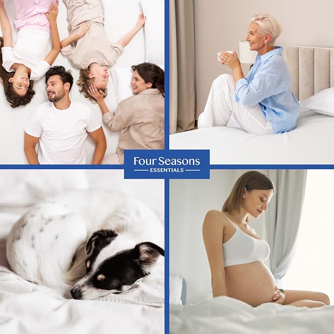 California King Size Mattress Protector Bed Bug Waterproof Zippered Cover - Hypoallergenic Premium Quality Encasement Protects Against Liquids, Dust - Breathable, Noiseless Fabric