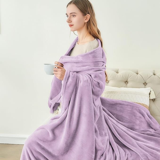 BEDELITE Fleece Blanket Soft Plush Throw for Couch Lilac 50"x60" | Ultra Soft Fleece, Plush Microfiber, Lightweight Warmth, All Season Comfort, Fade Resistant, Machine Washable, Couch Sofa Bed