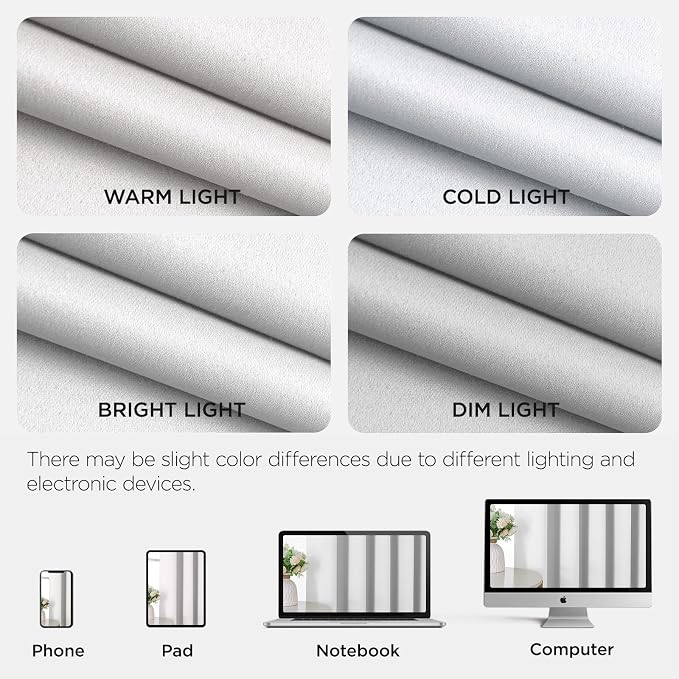 Joydeco Blackout Patio Sliding Door Curtains, Privacy Room Divider Curtains | Extra Wide Thermal Blackout Curtains for Bedroom Living Room, Curtain for Patio Door (Pure White, 70Wx90L, 1 Panel)