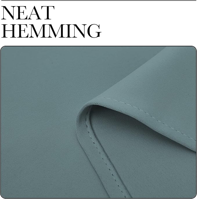 NICETOWN Greyish Blue Blackout Curtains for Guest Room 34" x 54" 2 Panels | Modern Noise Reducing Thermal Insulated Privacy Room Darkening Drape Panels for Bedroom Boy's Door Small Short Window Decor