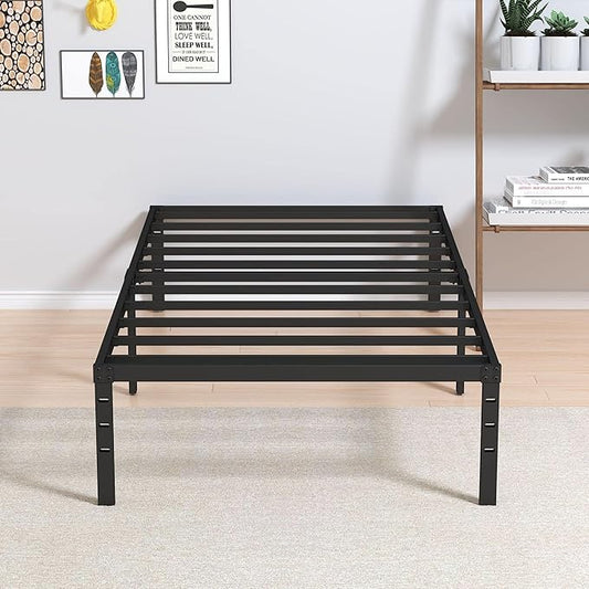 Maenizi Twin XL Bed Frames No Box Spring Needed, 14 Inch Heavy Duty Metal Twin XL Platform Bed Frame Support Up to 2500 lbs, Easy Assembly, Noise Free, Black | Twin xl Platform Bed Frame No Box Spring Needed, Easy Assembly, Noise Free, Black