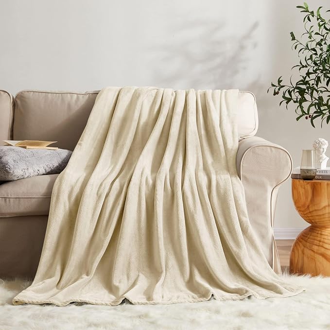 KMUSET Fleece Blanket Grey Queen Size Lightweight Cozy Plush Microfiber Solid Blanket Factory Shop
