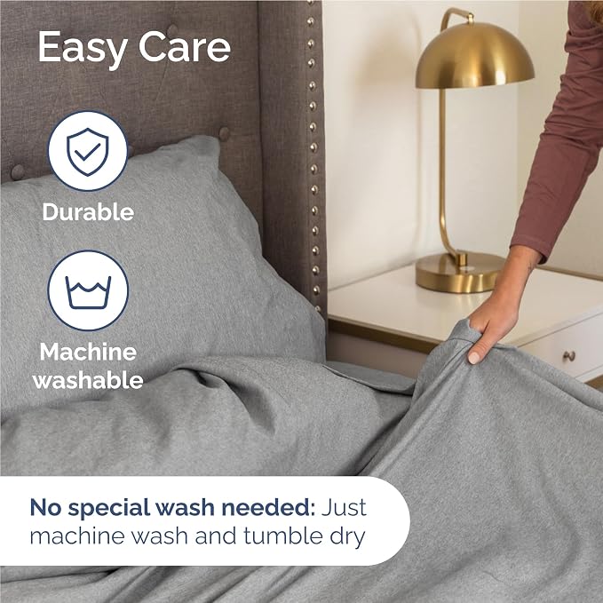 Full 6 Piece Bed Sheet Set - Breathable & Cooling Sheets - Heathered Grey | Ultra-Soft Hotel Luxury Bedding Set with 8-16 Inch Deep Pockets, 1 Flat & 1 Fitted Sheet & 4 Pillowcases, Wrinkle & Fade Free