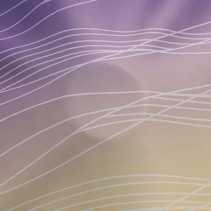 Yellow and Purple Ombre Blackout Curtains for Bedroom 45 Inches Long | Estelar Textiler Light Blocking Curtains for Short Window,Thermal Insulated,Room Darkening Grommet Drapes,52Wx45L,2 Panels