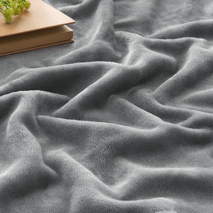 BEDELITE Fleece Blanket Soft Plush Throw for Couch Grey 50"x70" | Ultra Soft Fleece, Plush Microfiber, Lightweight Warmth, All Season Comfort, Fade Resistant, Machine Washable, Couch Sofa Bed