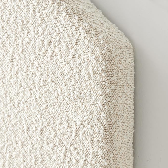DormCo Tavira Allure® Boucle Dorm Headboard with Legs - Taupe Cream