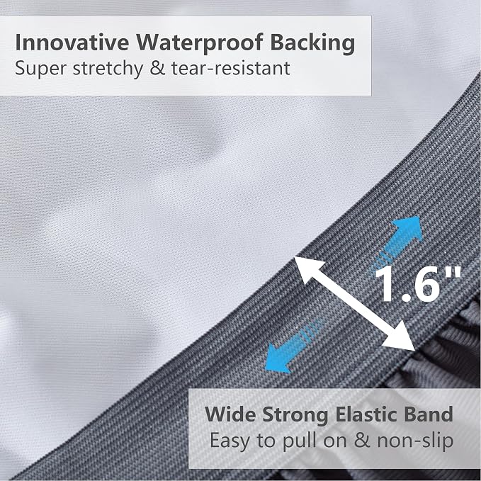 ELVEN HOME Twin XL Mattress Pad Waterproof, Soft Cooling Mattress Topper for College Dorm, Extra Long Twin Mattress Cover Protector Washable, Deep Pocket 8-21" (39x80 inch, Grey)