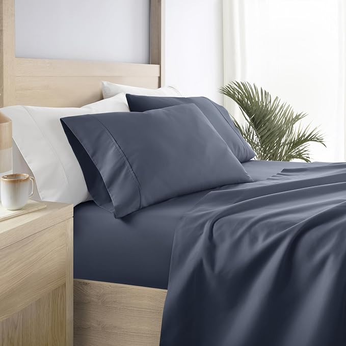 Linen Market Bed Sheets for Full Size Bed (Stone) - Sleep Better Than Ever with These Soft and Cooling Full Sheets - Deep Pocket Fits 16" Thick Beds - 4 Piece Full Sheet Set