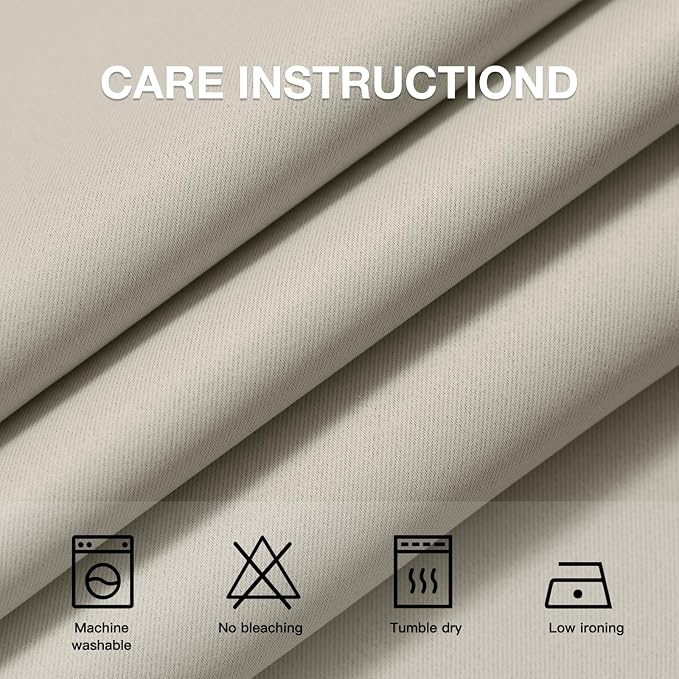 COSVIYA Grommet Room Darkening Stone Curtains 84 inch Long for Bedroom | Light Blocking Insulated Thermal Curtains for Living Room, Blackout Thick Polyester Window Drapes,52x84 inches, 2 Panels