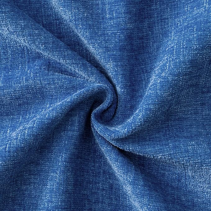 MIULEE Soft Chenille Throw Pillow Covers Royal Blue 18x18 Inch Pack of 2 | Modern Home Decor, Classic Decorative Pillows, Solid Dyed Cases, Boho Couch Cushion Covers for Sofa Bed Living Room