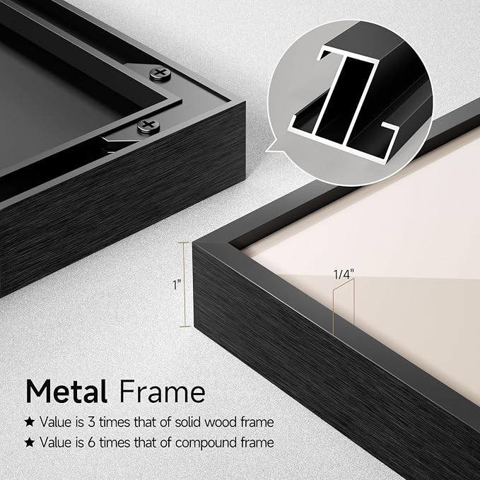 Extra Large Framed Modern Luxury Abstract Wall Art for Living Room, Set of 3 Minimalist Black White Gold Abstract Paintings Artwork for Walls, Big Art Prints Pictures for Hallway Dining Room Office Wall Decor