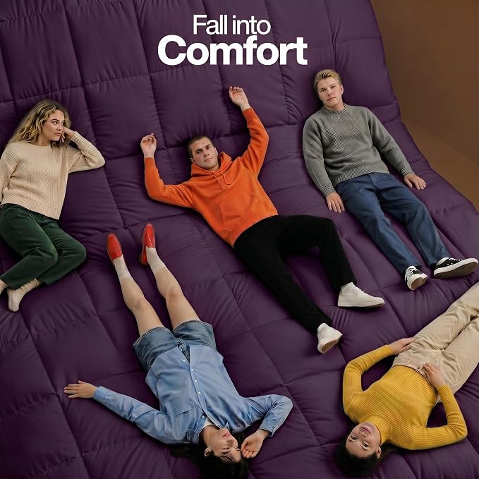Utopia Bedding Twin Comforter, Duvet Insert, Plum, 64 x 88 Inches | Soft and Fluffy Down Alternative Bed Comforter, All Season, Breathable, Corner Tabs, Box Stitched, Durable, Machine Washable