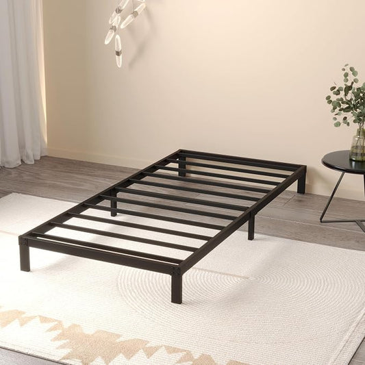 Maenizi 8 Inch Twin Bed Frame, Metal Platform Bed Frame Twin Size | No Box Spring Needed, Heavy Duty Support Up to 2500 lbs, Easy Assembly, Noise Free, Black