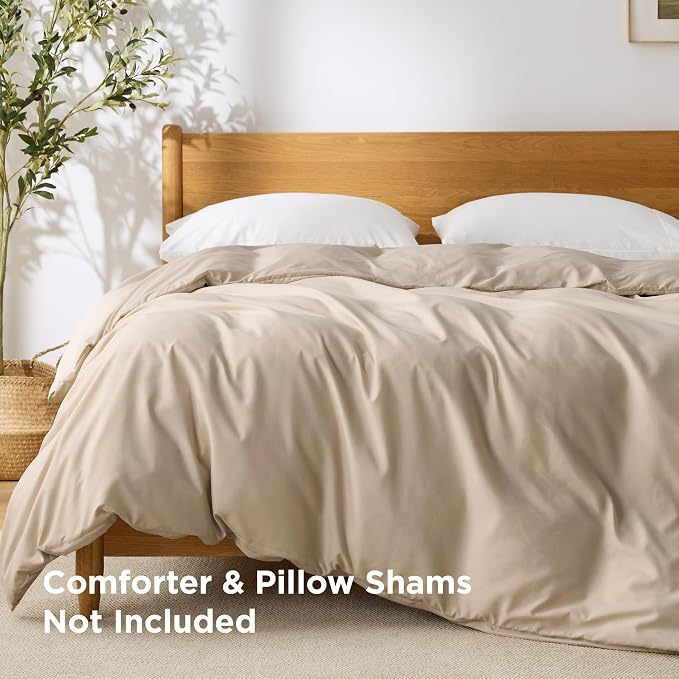 Bedsure Duvet Cover King Size, 1Pc Soft Double Brushed Bedding, Light Brown | For Kids & Adults, 104"x90", Only 1 Comforter Cover, No Pillow Shams, Hotel Luxury, Breathable, Lightweight, Zipper Closure
