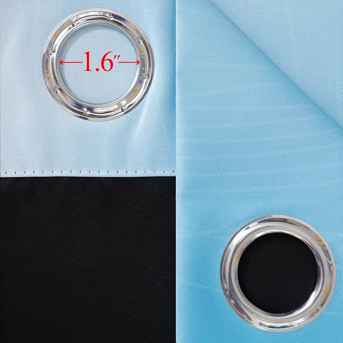 Pink and Blue Ombre Curtains for Bedroom 63 Inch Long | Room Darkening Curtains for Living Room,Wave Line Pattern,Thermal Insulated,Light Blocking Grommet Drapes,52x63 Inch,2 Panels