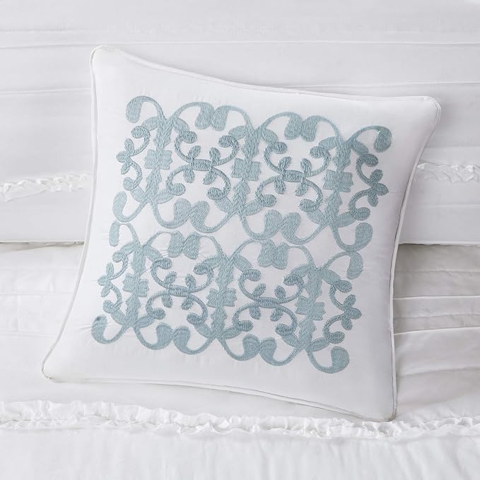 Madison Park Modern All-Season Breathable White Queen Quilt Set, 4pc | Down Alternative Bedding Set, Lightweight, Machine Washable, Easy Care, Cozy, Coverlet, Soft, Warm