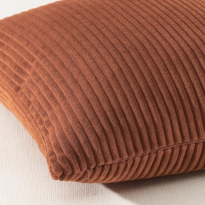 Topfinel Decorative Terracotta Throw Pillow Covers Cushion Cases, Set of 4 Soft Velvet Modern Double-Sided Designs, Rustic Home Decor, Pillow Inserts Not Included (16x16 inch)