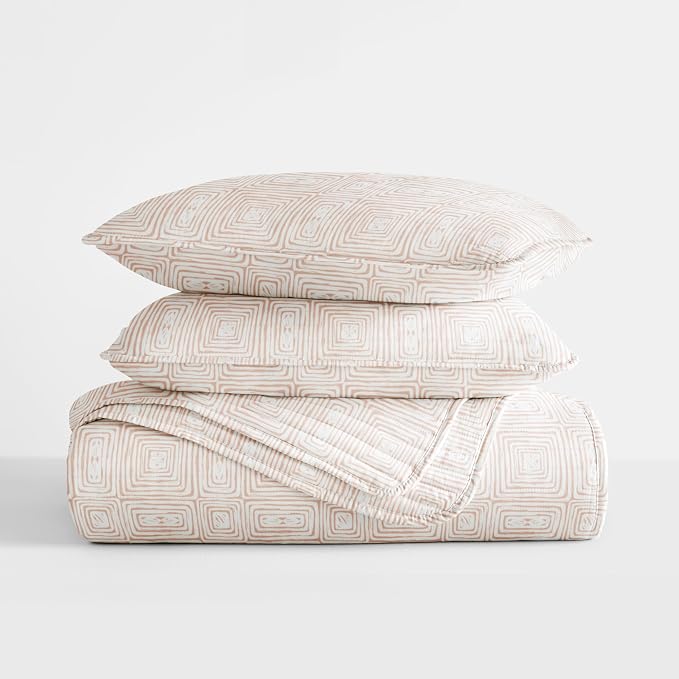 Merit Linens 3 Piece Quilt Set - Super Soft - Lightweight - All Season Quilted Coverlet - Timeless Patterns - Full/Queen Apricot