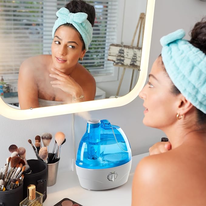 AquaOasis® Cool Mist Humidifier (2.2L Water Tank) Quiet Ultrasonic Humidifiers for Bedroom & Large room - Adjustable -360 Rotation Nozzle, Auto-Shut Off, Humidifiers for Babies Nursery & Whole House