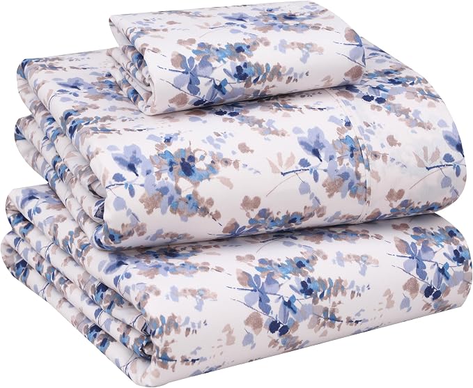 RUVANTI 100% Cotton Percale Sheets Twin Size, Maple | Crisp Cooling for Hot Sleepers, Deep Pocket 16", Soft Breathable & Durable, Hotel-Style 3 Piece Set
