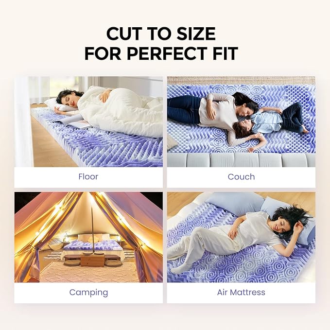 Dreamsmith King Mattress Topper, 3 Inch 7-Zone Memory Foam Mattress Topper Pressure Relief Soft Mattress Topper, Made with CertiPUR-US® Certified Foam, Oeko-Tex Certified