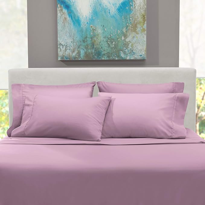 Hearth & Harbor Extra Deep Pocket Sheets - Fits Mattress 18-24 Inches Deep - Extra Deep Pocket Twin Sheets Sets - 4 Piece Twin Size - Lavender Dream