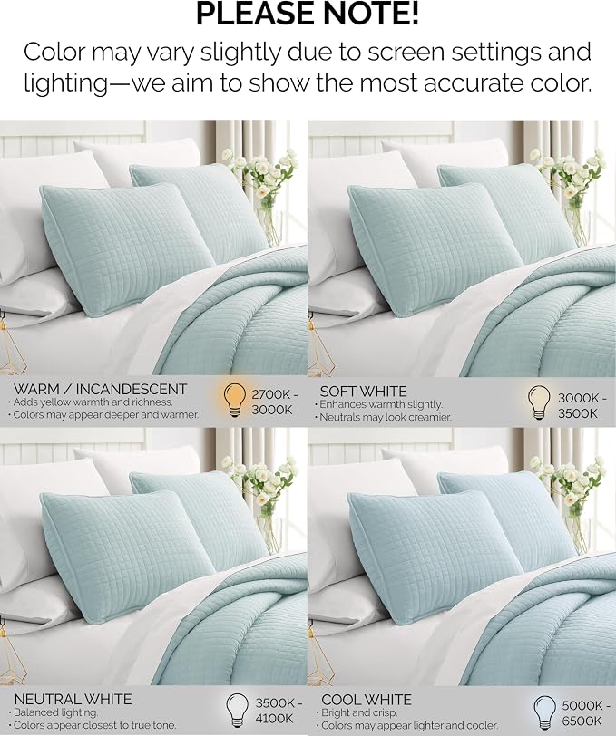 Southshore Fine Living, Inc. Bed Quilts Queen Size with 2 Pillow Shams, Full Bedding Set, Pet Hair Resistant Bedding, Quilt Coverlet Bedspreads Queen Size, Full Bedspread with 2 Pillow Shams, Sky Blue