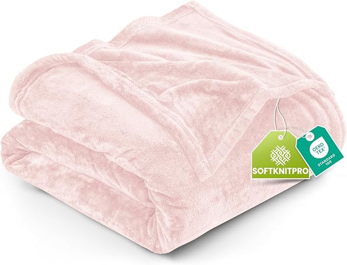 Utopia Bedding Ultra Soft Fleece Bed Blanket Twin Size Pink (60x80 Inches) | Microfiber Plush Warm Lightweight Breathable Cozy Blanket Anti-Static, All Season Use, Gift for Women and Men