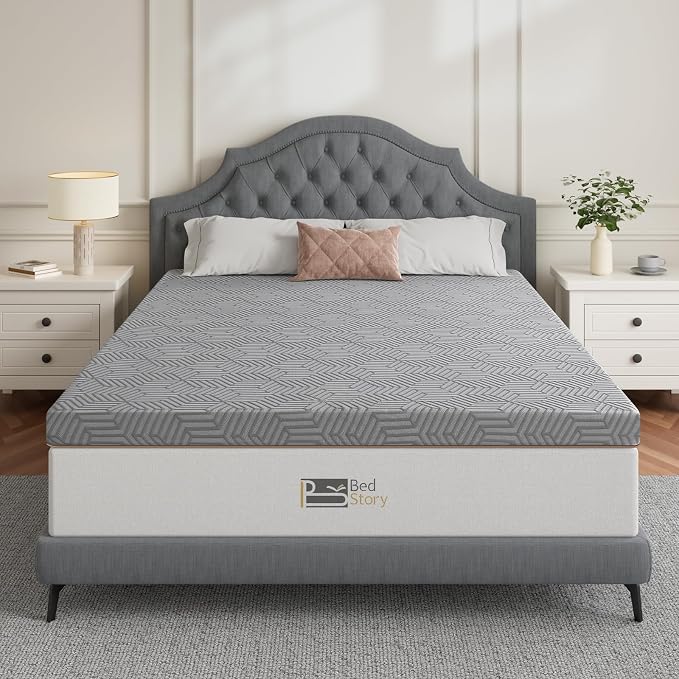 BedStory Firm Mattress Topper Twin Size - 3 Inch Memory Foam Mattress Topper for Back Pain - High Density Foam and Removable Breathable Cover, CertiPUR-US Certified