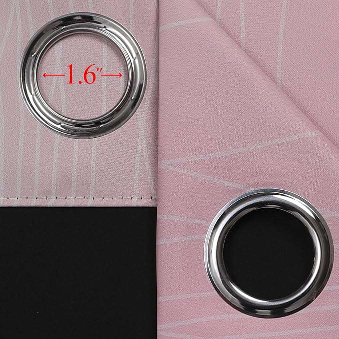 Sage Green and Pink Ombre Blackout Curtains for Bedroom | Room Darkening Curtains 72 Inch Long for Living Room,Thermal Insulated,Light Blocking Grommet Window Drapes,42Wx72L,2 Panels