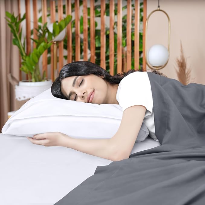 Twin XL Size Flat Sheet Only Pack of 6, Ultra Soft Hotel Sheets, Grey | Hotel Bedding, Cooling Comfort, Smooth Feel, Wrinkle & Fade Resistant, Easy Care, Long-Lasting, Machine Washable, OEKO-TEX