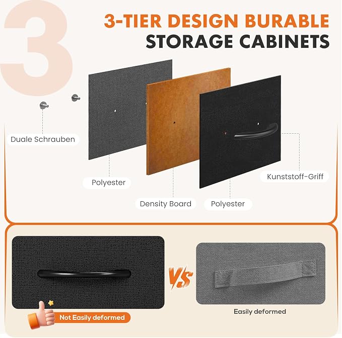 Sweetcrispy Black Storage Drawer Bedroom Dresser, Tall Dresser for Closet | Chest of 5 Drawers for Home Storage with Fabric Bins, Narrow Nightstand, Durable Clothes Oragnizer