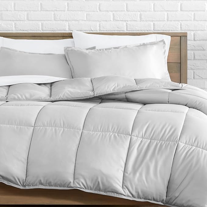 Bare Home Comforter Set - 1800 Ultra Soft (Twin/Twin XL, Cloud Grey) | All-Season, Breathable, Hypoallergenic, Premium 1800, Warm, Cozy