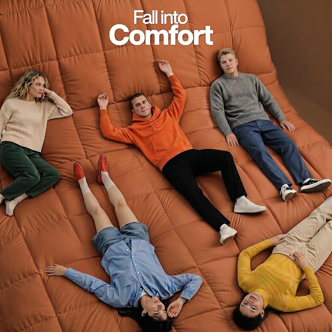 Utopia Bedding Queen Comforter, Duvet Insert, Burnt Orange, 88 x 88 Inches | Soft and Fluffy Down Alternative Bed Comforter, All Season, Breathable, Corner Tabs, Box Stitched, Durable, Machine Washable