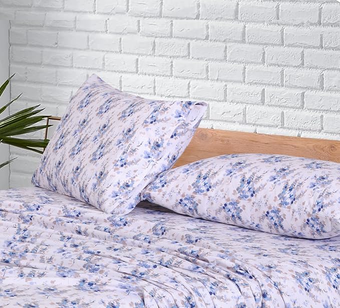 RUVANTI 100% Cotton Percale Sheets Twin Size, Maple | Crisp Cooling for Hot Sleepers, Deep Pocket 16", Soft Breathable & Durable, Hotel-Style 3 Piece Set