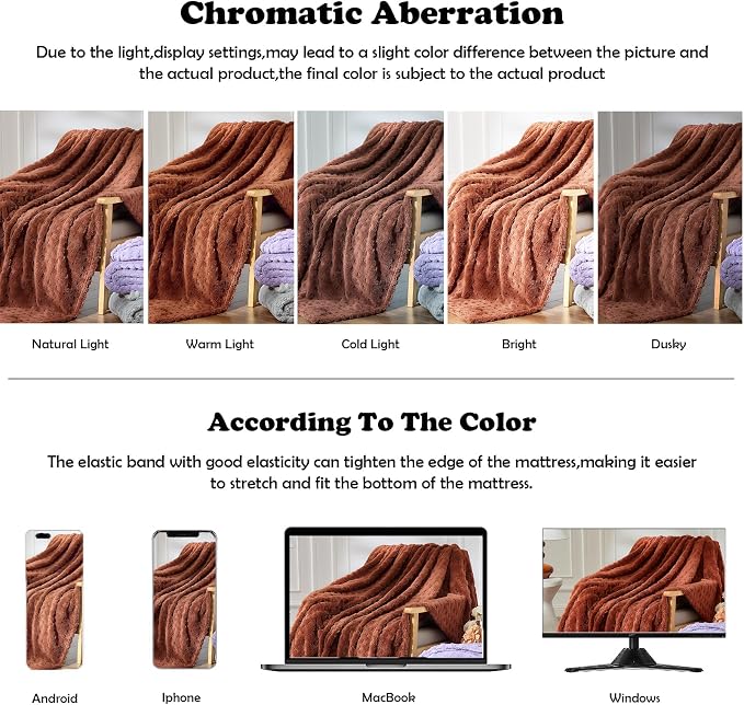 NEWCOSPLAY 3D Waffle Checkered Flannel King Blanket, Coffee, 90"x110" | Super Soft Cute Lightweight Decorative Premium Silky Fleece Blanket for Couch Sofa Bed, Gift for Women Men, All Season Use