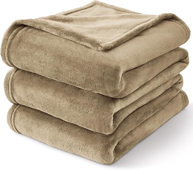 BEDELITE Fleece Blanket Soft Plush Throw for Couch Camel 50"x60" | Ultra Soft Fleece, Plush Microfiber, Lightweight Warmth, All Season Comfort, Fade Resistant, Machine Washable, Couch Sofa Bed