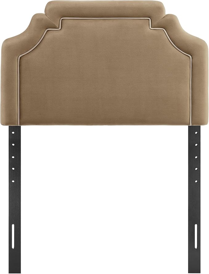 Modway Magnolia Twin Size Stain-Resistant Performance Velvet Headboard in [ Color] - Padded Cushioned Headboard with Adjustable Mounting Positions