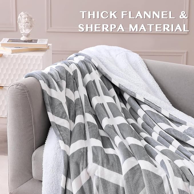 VENTIMI Heated Blanket Queen, 9 Heat Levels & 2-10 Hours Auto Off, Grey | ETL & FCC, Dual Controller, 84" × 90", Flannel and Sherpa, Bed Couch Use, Machine Washable, Removable Controller
