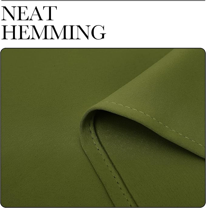 NICETOWN Blackout Curtains for Living Room 2 Panels 55" x 102" Olive Green | Thermal Insulated Long Drapes 102 inches Length for Large Window