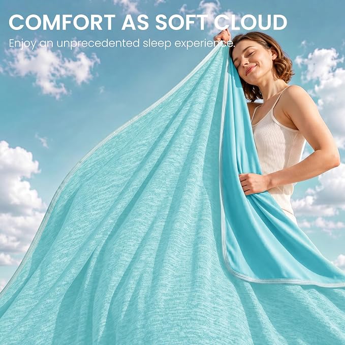 TOPCEE Cooling Blanket(60"x90"Twin Size)for Night Sweats Absorbs Heat to Keep Adults, Children Cool on Warm Nights, Q-Max 0.5 Cooling blankets for Hot Sleepers, Ultra-Cool Lightweight Blanket for Bed | Absorbs Heat Cold Summer Blanket for Night Sweats ...