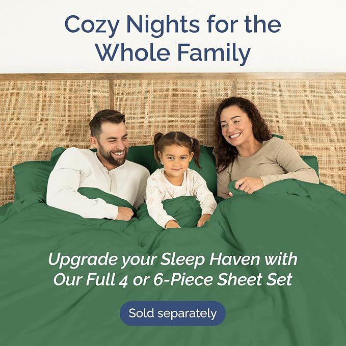 Full Flat Sheet - Single Top Flat Sheet Only - Cooling - Emerald Green | Hotel Luxury Top Flat Sheet Only, Ultra-Soft, Breathable & Cooling, Fade & Wrinkle Free, Easy-Care, Stain & Shrink Resistant