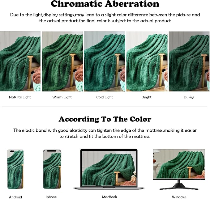 NEWCOSPLAY 3D Waffle Checkered Flannel Throw Blanket, Dark Green, 50"x70" | Super Soft Cute Lightweight Decorative Premium Silky Fleece Blanket for Couch Sofa Bed, Gift for Women Men, All Season Use