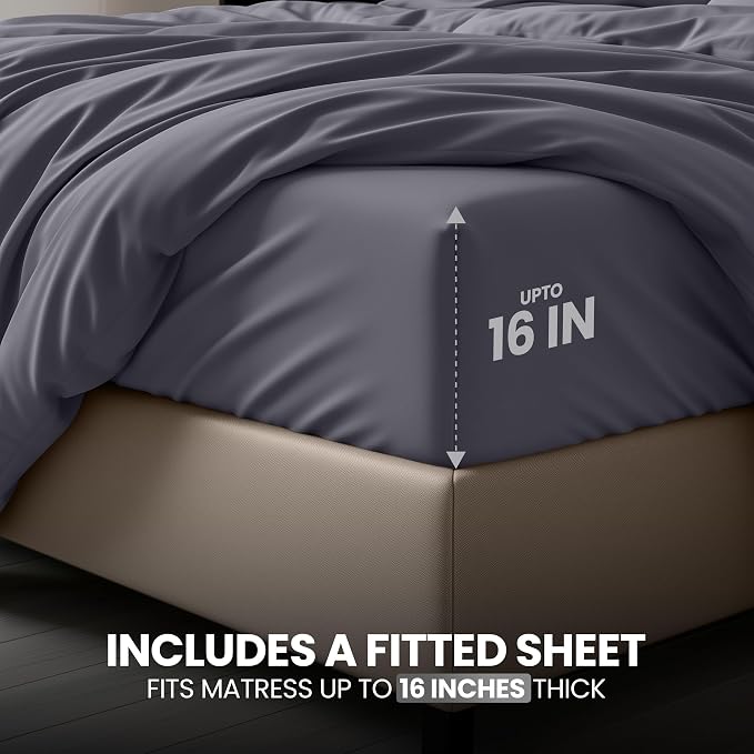 Utopia Bedding 4 Piece Bedding Set - 1 Fitted Sheet (54x75), 1 Duvet Cover Full Size, 2 Pillow Case (20x30) - All Season Luxury Bed in a Bag with Zippered Full Duvet Cover - No Comforter (White)