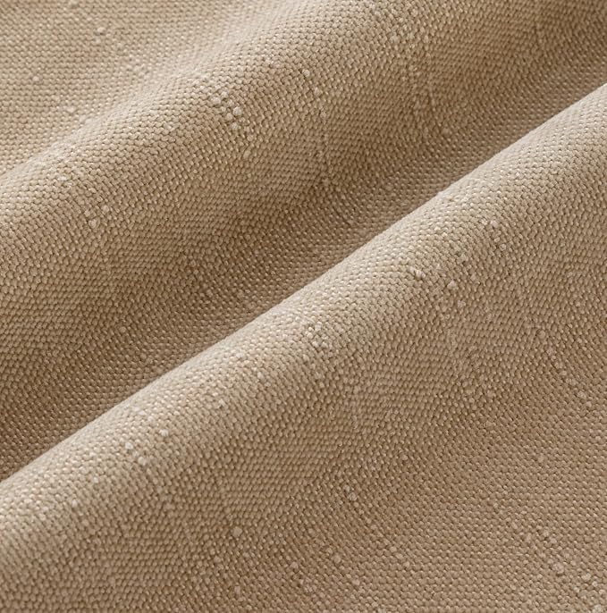 MIULEE Textured Chenille Throw Pillow Covers 22x22 Inch Starfish Khaki | Pack of 2 Camel Decorative Soft Pillows, Solid Textured Cushion Covers, Modern Home Decor for Couch Sofa Bedroom Living Room
