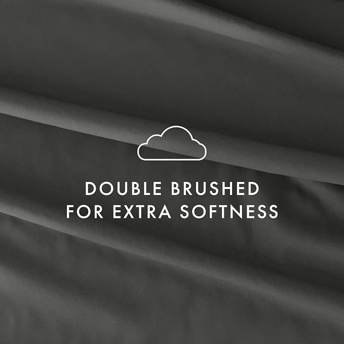 Linen Market Brushed Microfiber Queen Sheet Set 4 Piece – Oeko-TEX Certified Ultra Soft & Wrinkle-Free - 16" Deep Pocket Sheets - Easy Care Queen Size - Gray