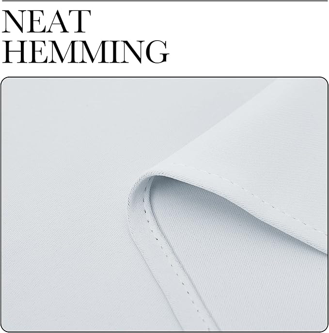NICETOWN Greyish White Blackout Curtains for Bedroom 34" w x 36" L 2 Panels | Thermal Insulated Grommet Top Draperies Drapes for Basement Kitchen, Light Blocking Noise Reducing Room Darkening Home Decor