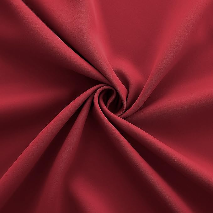 KOUFALL Red Blackout Curtains 72 Inches Long for Living Room,Decorative Home Movie Theater Curtains for Kids Bedroom