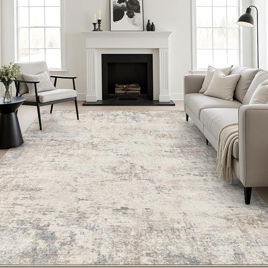 5x8 Area Rug Living Room: Modern Washable Soft Carpet Brown Beige | For Bedroom Dining Room Farmhouse Nursery Hallway Office,Modern Abstract,Machine washable,Non-Slip,Stain Resistant,Indoor