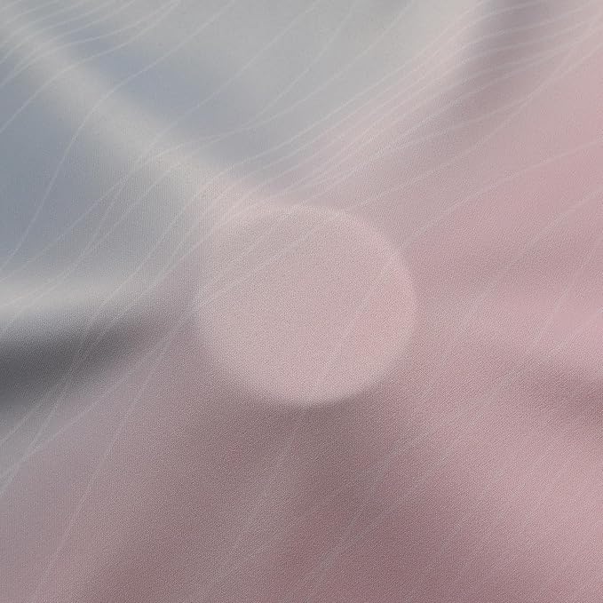 Ombre Grey and Pink Blackout Curtains for Bedroom 72 Inch | Full Room Darkening Blackout Curtains for Living Room, Grommet Thermal Insulated Gradient Window Drapes, 52x72 Inch,2 Panels